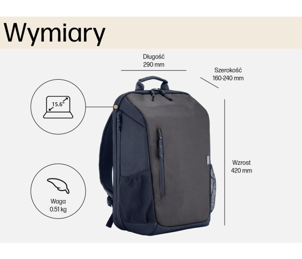 HP Travel 18l 15,6″ niebieski - 1505014 - zdjęcie 4